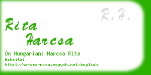 rita harcsa business card